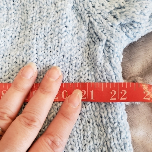 Vintage powder blue peter pan lace collar sweater - Picture 6 of 6